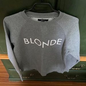 Brunette The Label Womens Blonde Crew